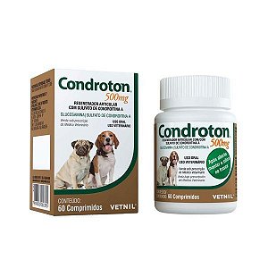 Condroton 500 mg Para Cães - 60 Comprimidos