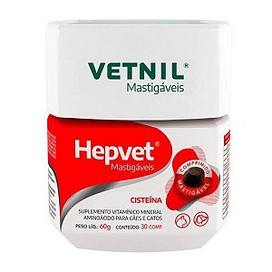 Hepvet Mastigáveis Para Cães e Gatos - 30 Comprimidos