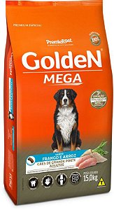 Ração Golden Fórmula Mega Para Cães Adultos Porte Grande Sabor Frango e Arroz - 15 Kg