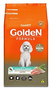 Ração Golden Fórmula Mini Bits Para Cães Adultos de Porte Pequeno Sabor Frango e Arroz