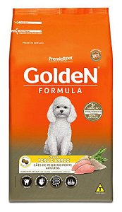 Ração Golden Fórmula Mini Bits Para Cães Adultos de Porte Pequeno Sabor Peru e Arroz