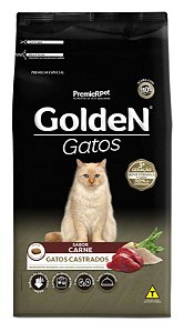 Ração Golden Para Gatos Adultos Castrados Sabor Carne