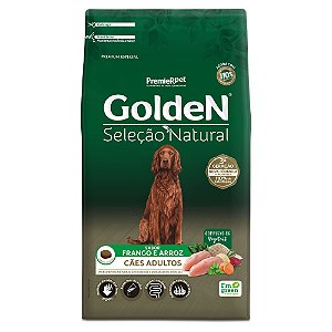 Ração Golden Seleção Natural Para Cães Adultos Sabor Frango e Arroz