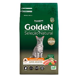 Ração Golden Seleção Natural Para Gatos Adultos Sabor Frango e Arroz