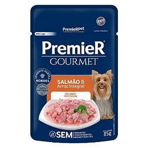 Ração Premier Gourmet Sachê Para Cães Sabor Salmão e Arroz Integral 100 g