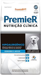 Ração Premier Nutrição Clínica Hipoalergênico Para Cães Adultos Porte Médio e Grande Sabor Cordeiro e Arroz 10.1 Kg