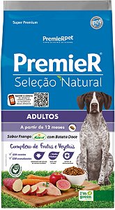 Ração Premier Seleção Natural Para Cães Adultos Sabor Frango com Batata Doce - 12 Kg
