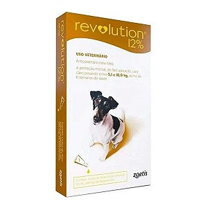 Antipulgas Revolution 12% Para Cães de 5,1 a 10 Kg