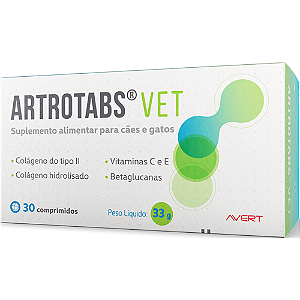 Suplemento Artrotabs Vet Para Cães e Gatos - 30 Comprimidos