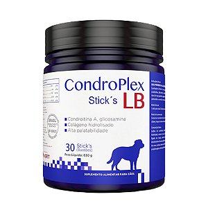 Suplemento Condroplex LB Sticks Para Cães - 30 Sticks