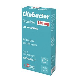 Clinbacter 150 mg Para Cães e Gatos - 14 Comprimidos