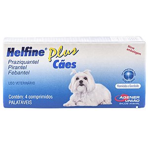 Helfine Plus Para Cães - 4 Comprimidos