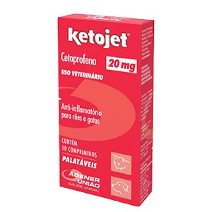 Ketojet 20 mg Para Cães e Gatos - 10 Comprimidos