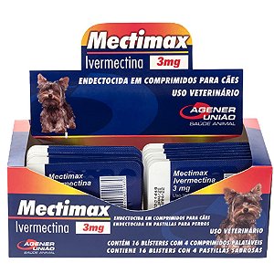 Mectimax 3 mg Para Cães - 4 Comprimidos