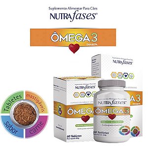 Suplemento Nutrafases Omega 3 Para Cães - 60 Tabletes