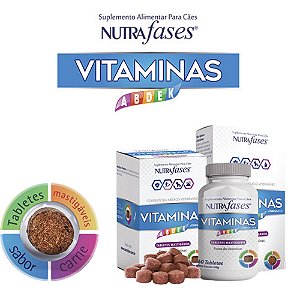 Suplemento Nutrafases Vitaminas Para Cães - 60 Tabletes