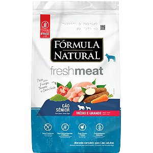 Ração Adimax Pet Fórmula Natural Fresh Meat Sênior Para Cães Porte Médio e Grande