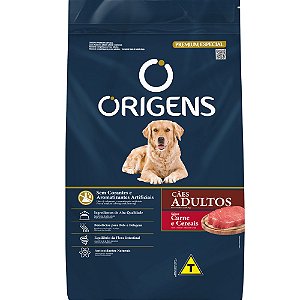 Ração Origens Para Cães Adultos Sabor Sabor Carne e Cereais