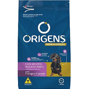 Ração Origens Para Cães Adultos de Porte Pequeno Sabor Frango e Cereais