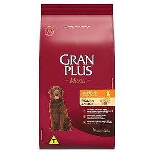 Ração Granplus Menu Sênior Para Cães Médio e Grande Sabor Frango e Arroz