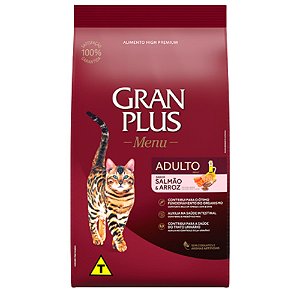 Ração Granplus Para Gatos Adultos Castrados Sabor Salmão e Arroz