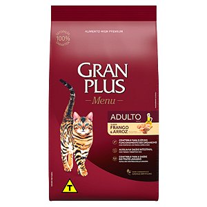 Ração Granplus Para Gatos Adultos Sabor Frango e Arroz