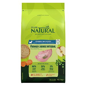 Ração Guabi Natural Para Cães Adultos Porte Mini e Pequeno Sabor Frango e Arroz Integral