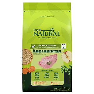 Ração Guabi Natural Sênior Para Cães Porte Mini e Pequeno Sabor Frango e Arroz Integral