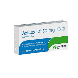 Azicox-2 50 mg Para Cães e Gatos - 6 Comprimidos