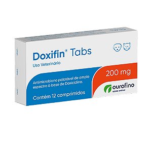 Doxifin Tabs 200 mg Para Cães e Gatos - 6 Comprimidos