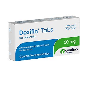 Doxifin Tabs 50 mg Para Cães e Gatos - 14 Comprimidos