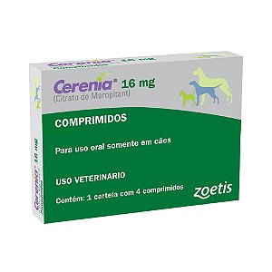 Cerenia 16 mg Para Cães - 4 Comprimidos