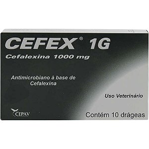 Cefex 1000 mg Para Cães e Gatos - 10 Comprimidos