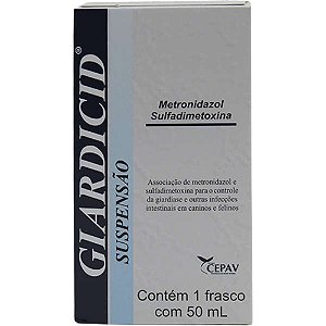 Giardicid Suspensão Para Cães e Gatos - 50 ml