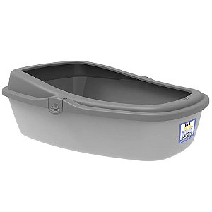 Bandeja Sanitária Plast Pet WC King - Cinza / Taupe