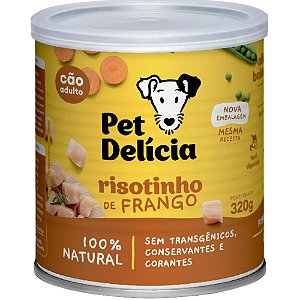 Ração Úmida Pet Delícia Risotinho de Frango Para Cães - 320 g