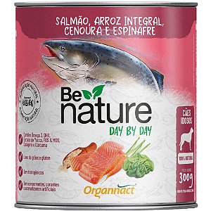 Ração Úmida Organnact Be Nature Day By Day Para Cães Idosos Sabor Salmão - 300 g