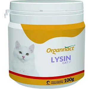 Suplemento Organnact Lysin Cat SF Para Gatos - 100 g