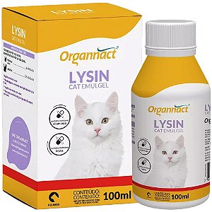 Suplemento Organnact Lysin Cat Emulgel Para Gatos - 100 ml