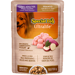 Sachê Special Dog Ultralife Para Cães Adultos Raças Pequenas Sabor Frango com Batata Doce - 100 g