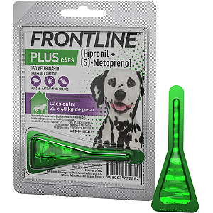 Antipulgas e Carrapatos Frontline Plus Para Cães de 20 a 40 Kg - 1 Pipeta