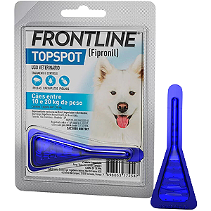Antipulgas e Carrapatos Frontline Topspot Para Cães de 10 a 20 Kg - 1 Pipeta