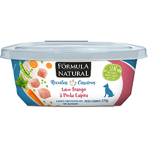 Ração Úmida Fórmula Natural Receitas Caseiras Para Cães Adultos Sabor Frango à Moda Caipira - 270 g