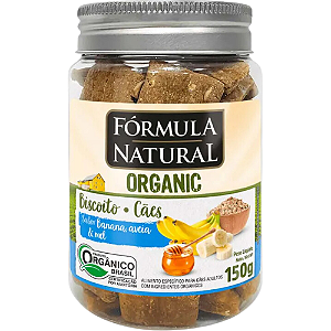 Biscoito Fórmula Natural Organic Para Cães Adultos Sabor Banana, Aveia e Mel - 150 g