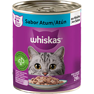 Lata Whiskas Para Gatos Adultos Sabor Atum ao Molho - 290 g