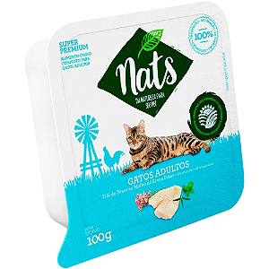 Patê Nats Para Gatos Filhotes Sabor Cubinhos de Frango com Tapioca, Ovos, Couve e Abóbora - 100 g