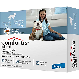 Antipulgas Comfortis 810 mg Para Cães de 18 a 27 Kg - 1 Comprimido
