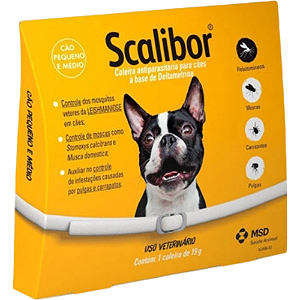 Coleira Scalibor Para Cães de Pequeno e Médio Porte - 1 Coleira de 19 g