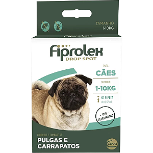 Antipulgas e Carrapatos Fiprolex Para Cães de 1 a 10 Kg - 1 Pipeta de 0,67 ml