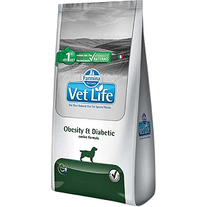 Ração Farmina Vet Life Obesity & Diabetic Para Cães